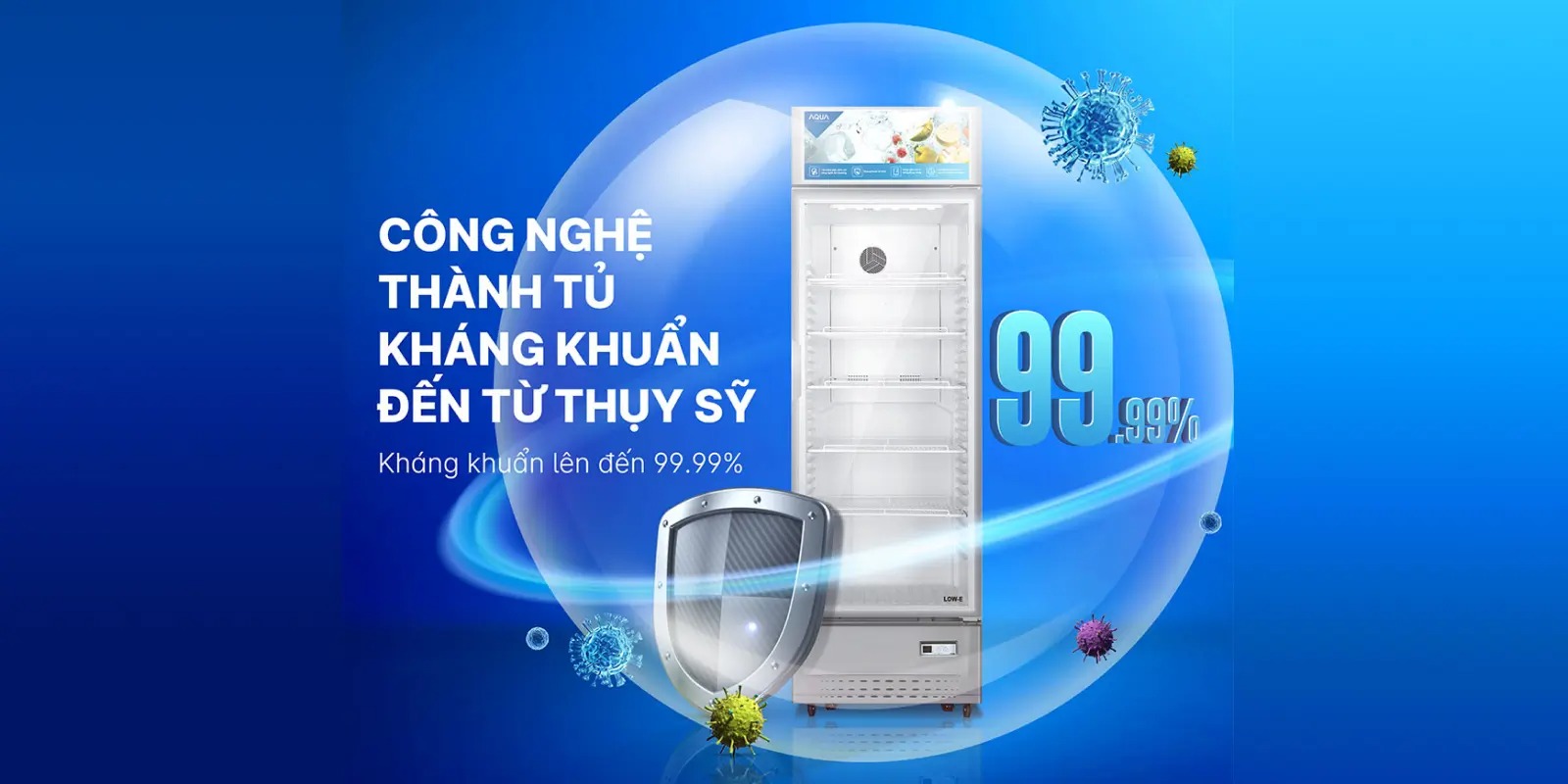 Tủ mát Aqua 1 cánh 235 lít AQS-AF340S